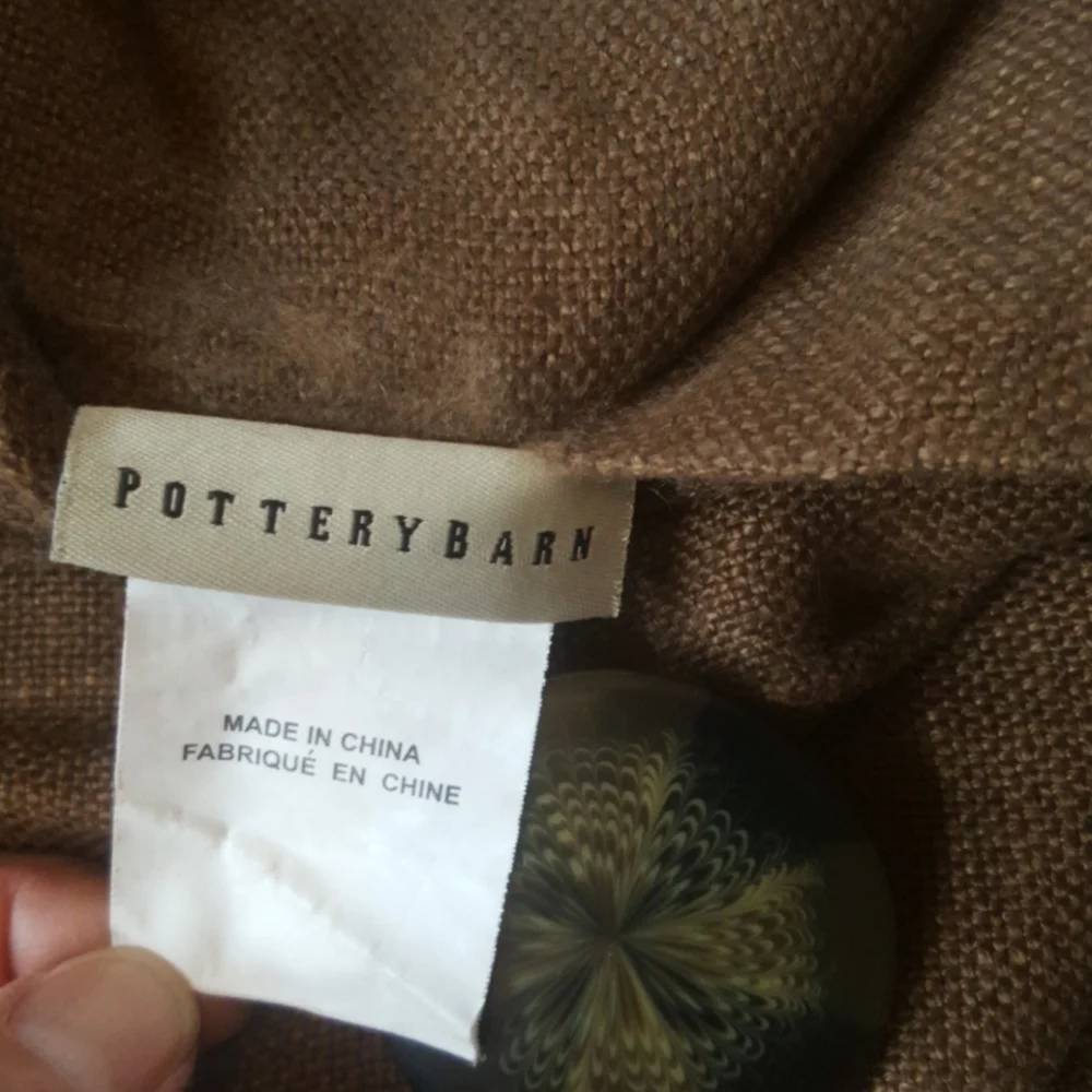 Pottery Barn 100% Linen Textured Pillow Cover